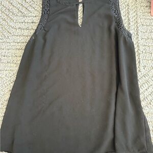 Naked Zebra Black Sleeveless Blouse